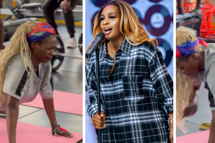 Cindy battles it out in the gym ahead of controversial concert/Instagram