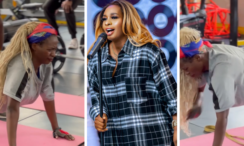 Cindy battles it out in the gym ahead of controversial concert/Instagram