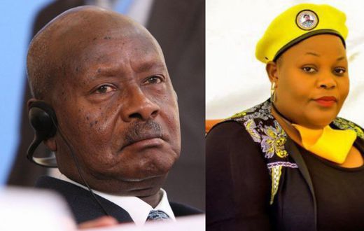 President Yoweri Museveni and Catherine Kusasira