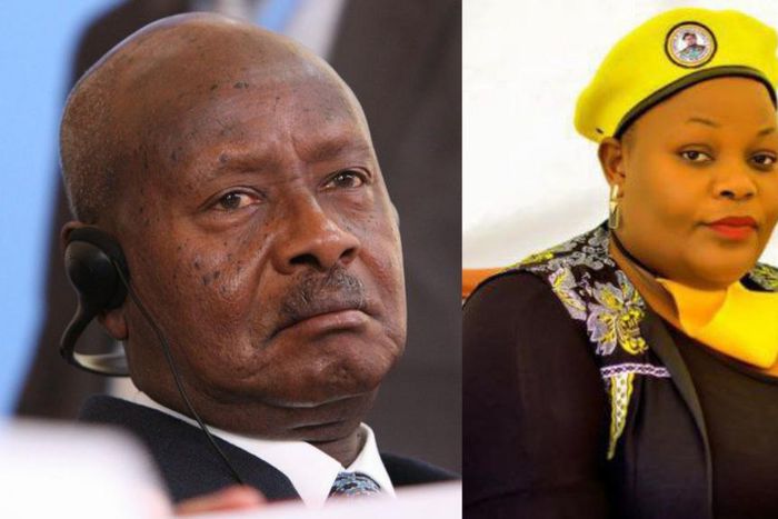 President Yoweri Museveni and Catherine Kusasira