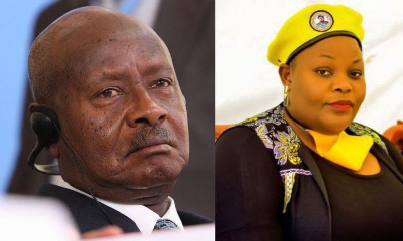 President Yoweri Museveni and Catherine Kusasira