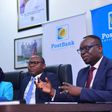Post Bank Managing Director, Julius Kakeeto addressing a press conference on Monday April 8
