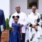 Gen Kainerugaba, President Museveni with his granddaughter, Janet and Charlotte