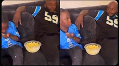 Husband and son team up for wife's cooking/ Courtesy/Twitter