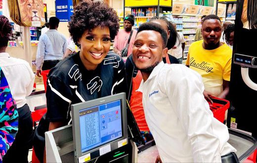 Cindy at the supermarket