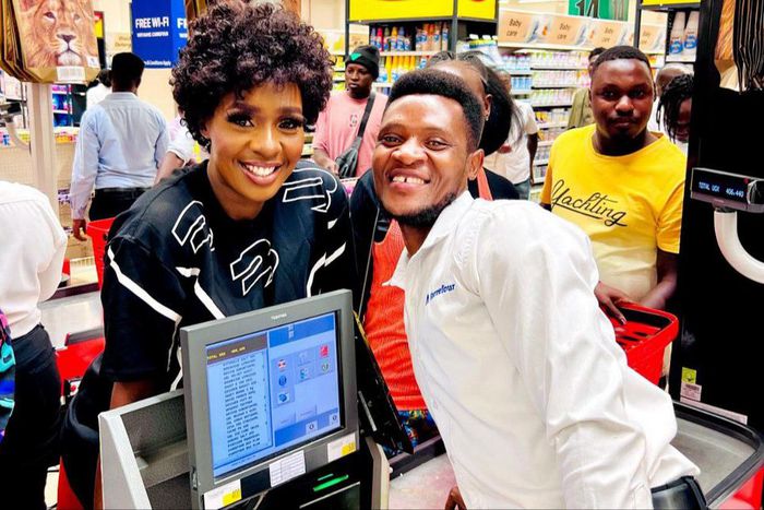 Cindy at the supermarket