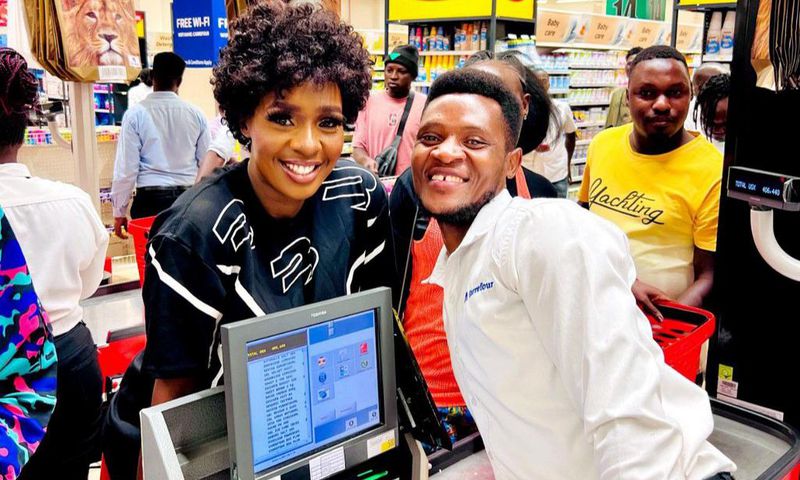 Cindy at the supermarket