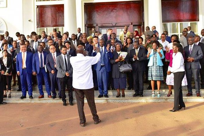 President Yoweri Museveni is meeting with Ugandan investors today at Kololo