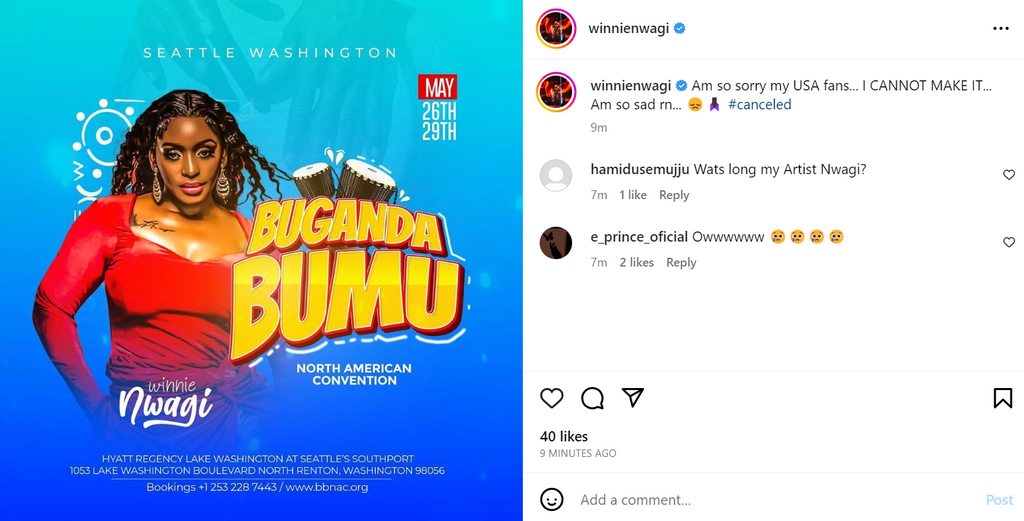 Winnie Nwagi steps on $531 flight to Washington after show cancel scare