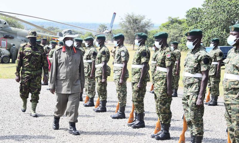 President Museveni arrives for the cabinet retreat in Kyankwanzi