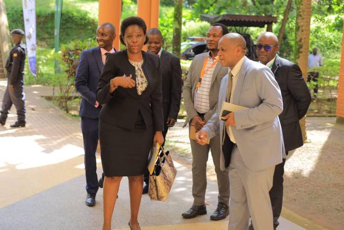 Hon Judith Nabakooba arriving for the conference