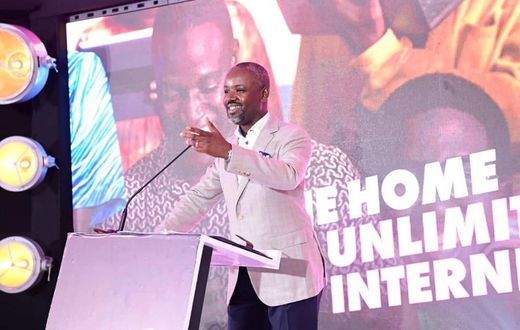 Deputy Speaker speaking at the launch of CanalBox, a new internet provider on the Ugandan market