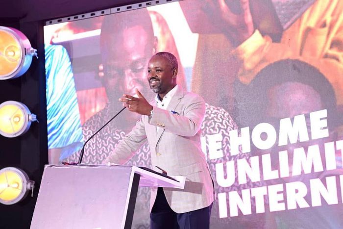 Deputy Speaker speaking at the launch of CanalBox, a new internet provider on the Ugandan market