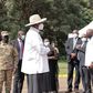 President Yoweri Museveni arriving for the launch of the 2024 population census results