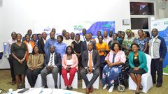 Human Rights Defenders in a group photo after the launch
