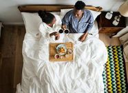 You can never go wrong with a tray of breakfast-in-bed foods
