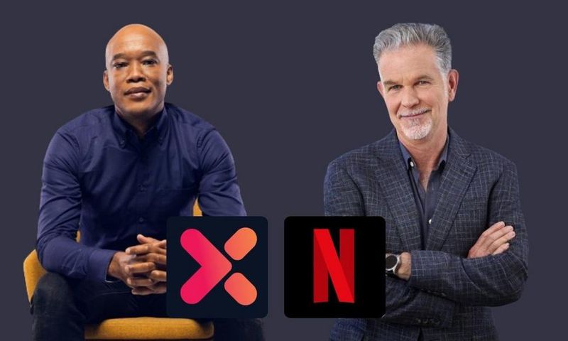 MultiChoice Group CEO Calvo Mawela and Netflix Co-founder & majority shareholder Reed Hastings