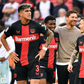 Xabi Alonso and members of the bayer leverkusen team