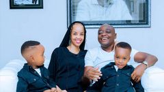 Hamis Kiggundu with one of his wives