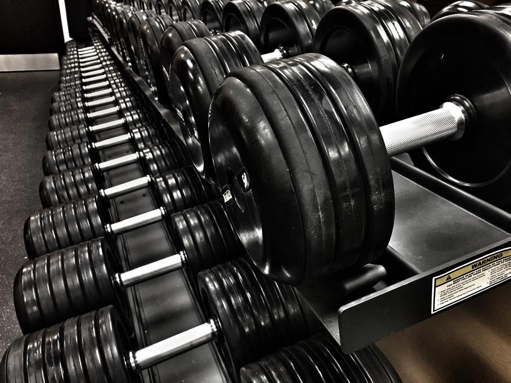 Gym dumbbells for working out