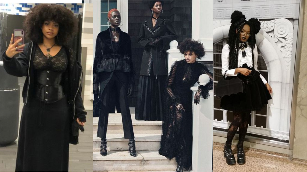 Goth fashion aesthetic