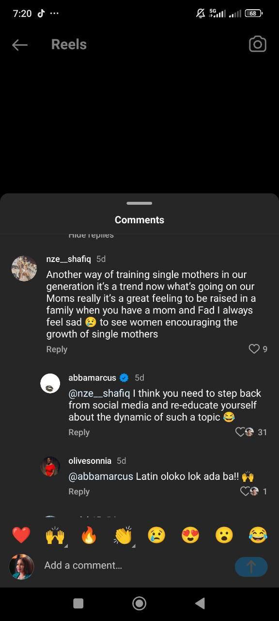 Abba Marcus' response