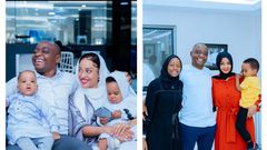 Ham Kiggundu posing with his family
