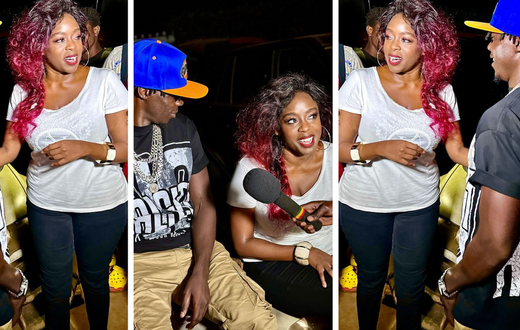 Angella Katatumba can't tell Big Eye at night in Alien Skin's compound/Instagram