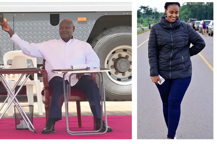 President Yoweri Museveni yesterday defended his use of a feature phone and also unveiled Precious Kamwiine, his social media expert