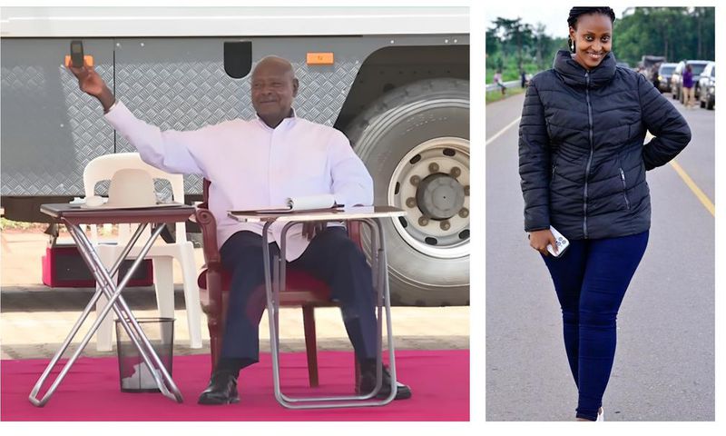 President Yoweri Museveni yesterday defended his use of a feature phone and also unveiled Precious Kamwiine, his social media expert