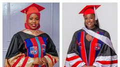 Faridah Nakazibwe and Anatalia Ozzy graduated today from Victoria University