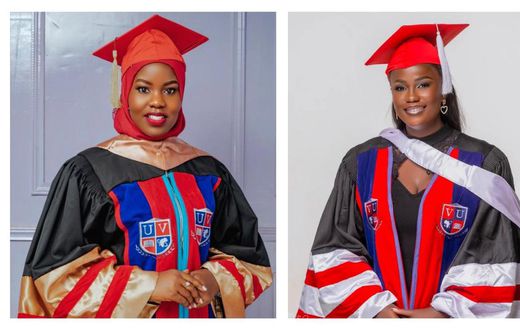 Faridah Nakazibwe and Anatalia Ozzy graduated today from Victoria University