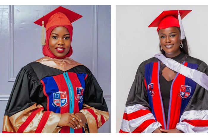 Faridah Nakazibwe and Anatalia Ozzy graduated today from Victoria University