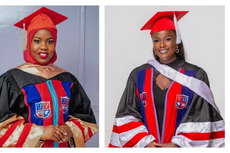 Faridah Nakazibwe and Anatalia Ozzy graduated today from Victoria University