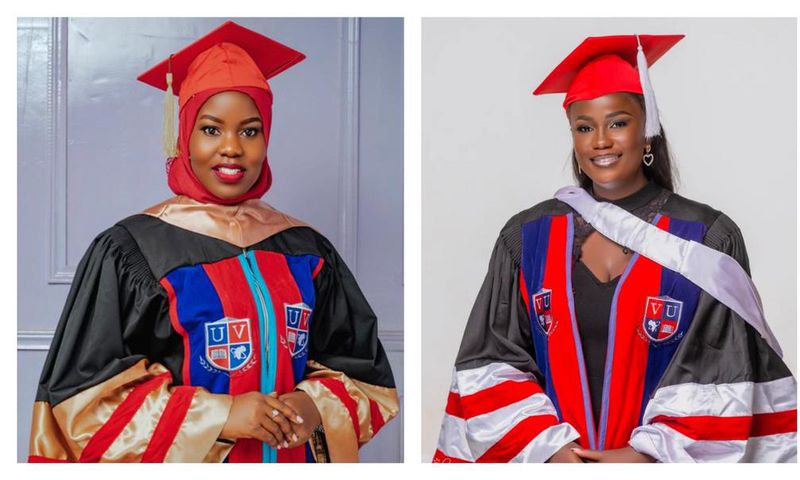 Faridah Nakazibwe and Anatalia Ozzy graduated today from Victoria University