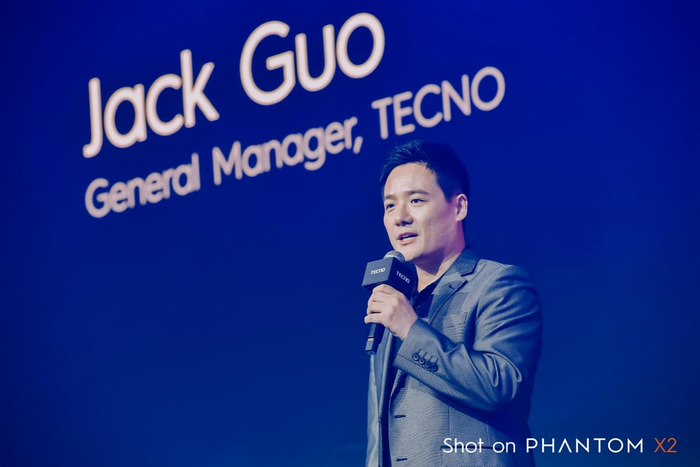 General Manager of TECNO, Jack Guo, delivers an opening speech