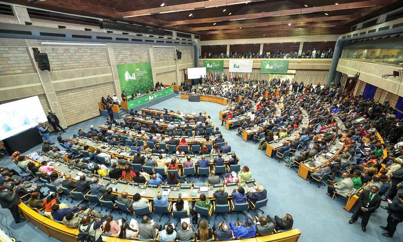 The Fifth Mid-Year Coordination Meeting of the African Union at the UN Complex in Gigiri, Nairobi County on Sunday, July 16, 2023.