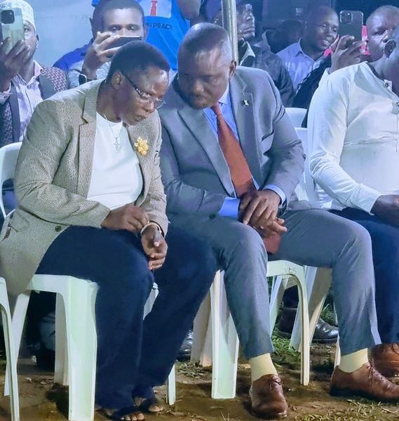 Betty Nambooze and Kampala Lord Mayor Erias Lukwago at the vigil
