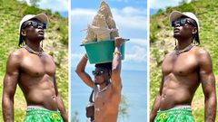 Pallaso takes pride in visit to Murchison Falls, makes risky gesture/Instagram