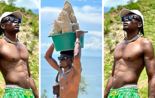 Pallaso takes pride in visit to Murchison Falls, makes risky gesture/Instagram