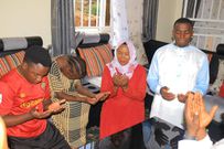 MP Shamim Malende had a prayer moment with Evelyn Lagu and her family recently