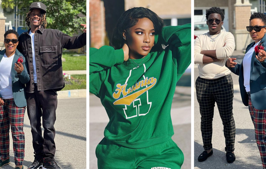 Like mother, like son: Ezekiel Mutesasira twins with mother for family hangout/Instagram