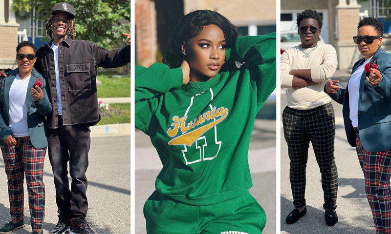 Like mother, like son: Ezekiel Mutesasira twins with mother for family hangout/Instagram