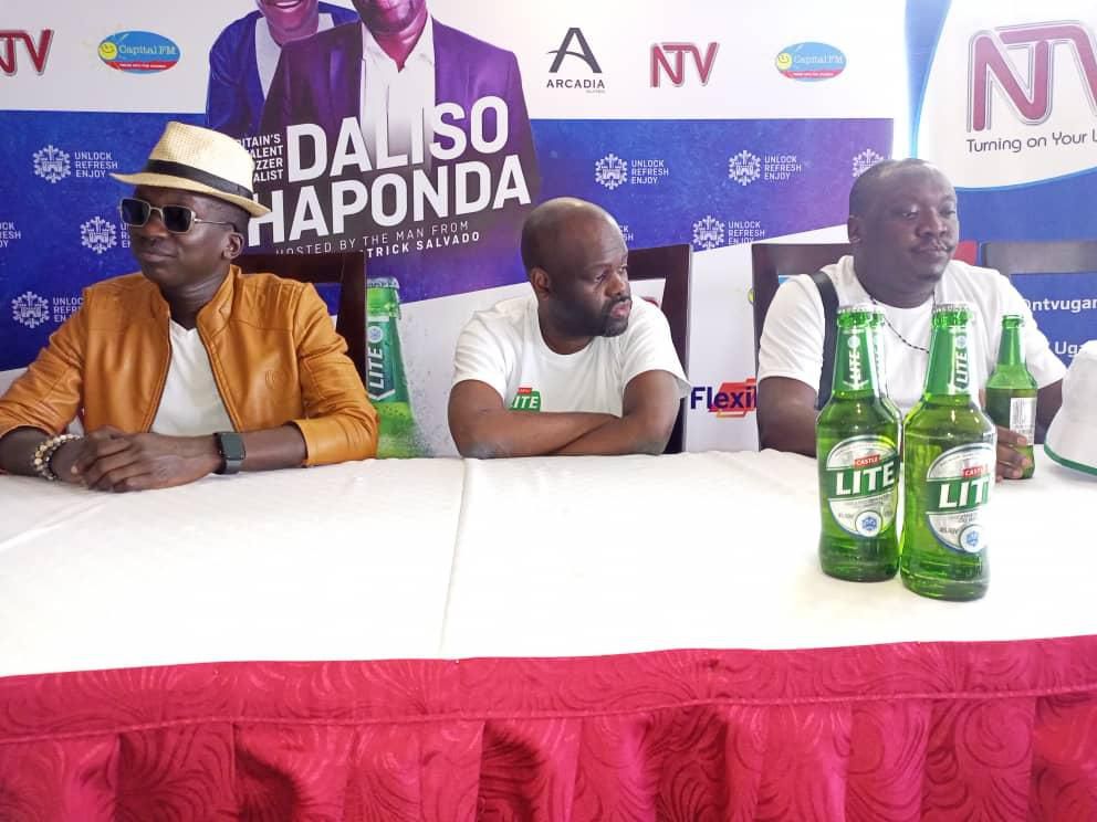 Daniel Omara, Daliso Chapoda and Patrick Salvado at the presser