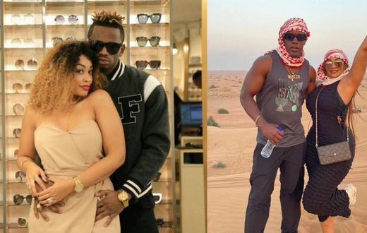 Left: Zari with Platinumz. Zari and Shakib.