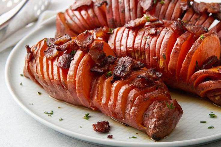 Hands-off preparation of mouth-watering sweet potatoes for easy lunch meal