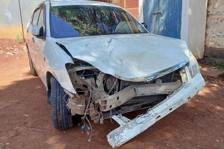The vehicle rammed into Kiamwangi MCA Kung'u Wanjiku’s car from behind