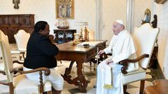 Robinah Nabbanja met Pope Francis at Vatican on Monday July 24