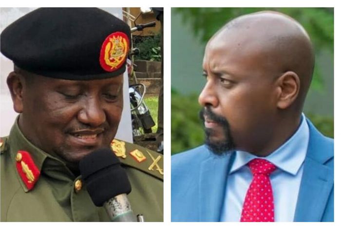 UPDF Spokesperson Felix Kulayigye and Gen Muhoozi Kainerugaba