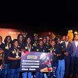 The Uganda Women's rugby team upon getting the reward
